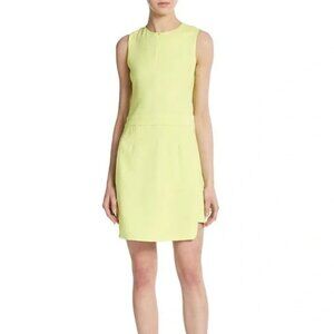 A.L.C. Ford Lime Green Sleeveless Cut Out Back Mini Sheath Dress Sz 4